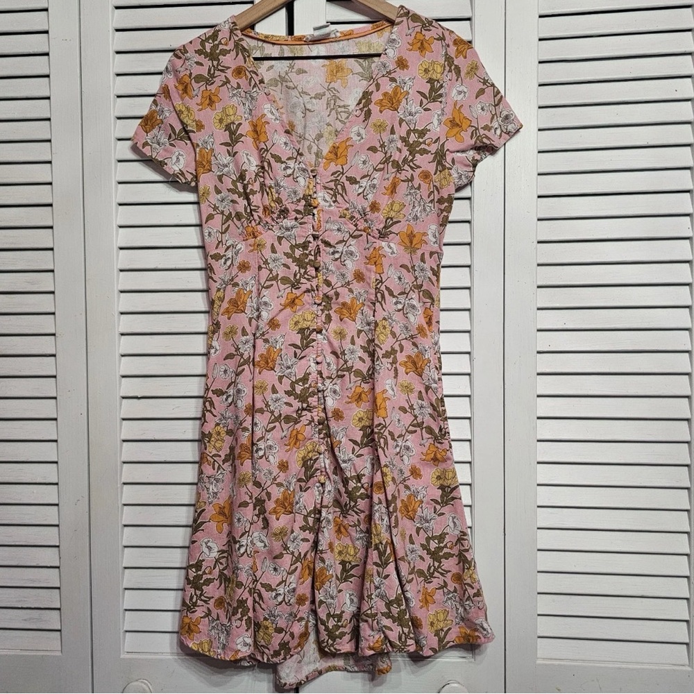 Cynthia Rowley - Linen Blend Floral Dress - Picture 2 of 10